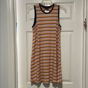 Colorful Striped Kids Dress